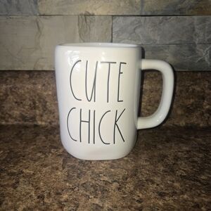 Rae Dunn White Double Sided 'Cute Chick' Mug
